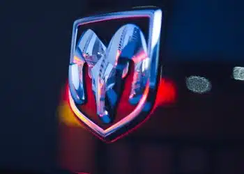 Close-Up Photo of Dodge Emblem