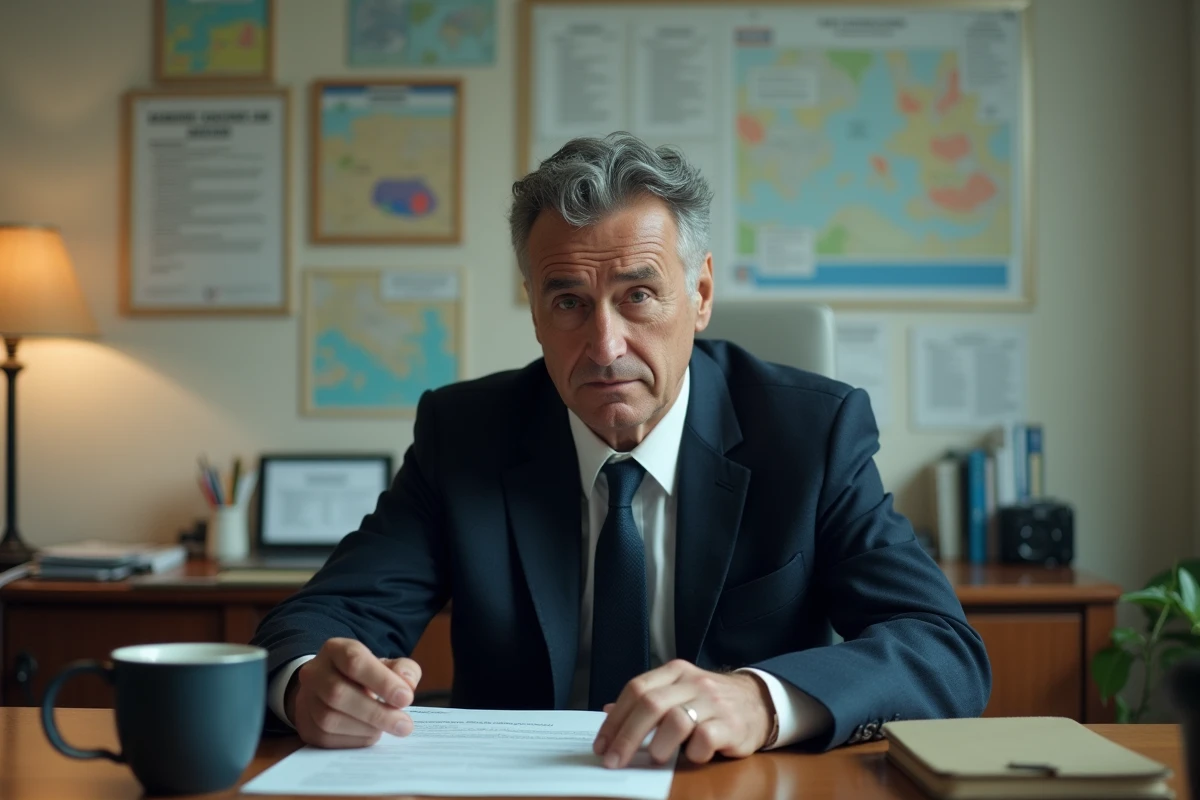 Intérieur d'un commissariat reconstitué pour le tournage de Demain nous appartient