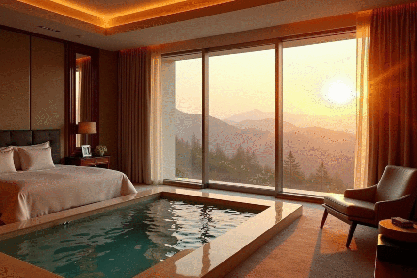 Suite de luxe avec jacuzzi privé vue panoramique